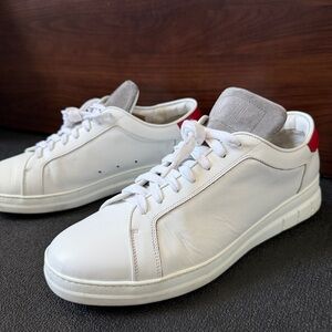 Alfred Dunhill Men’s White Sneakers Leather Size 10 Made In Italy
